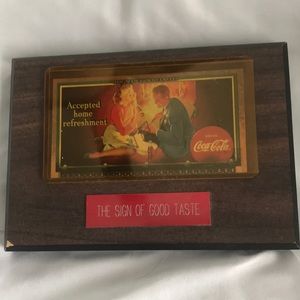 Coca Cola wood plaque